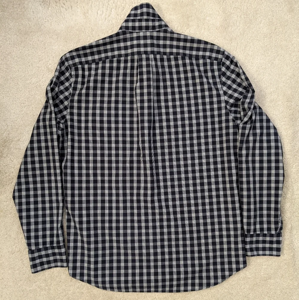 J.Crew blue white plaid shirt